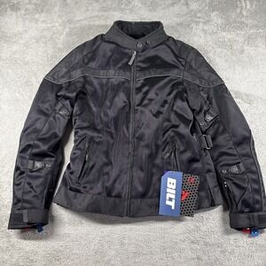 Bilt Techno 2.0 Women's Mesh Motorcycle Jacket Black Size Small WSM NWT *READ*